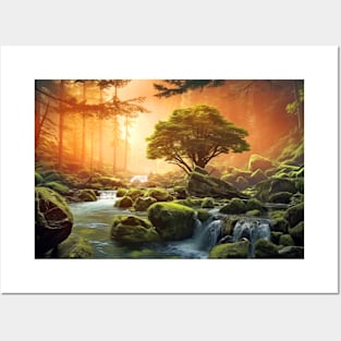 Ancient Tree Of Life Peaceful Nature Fantasy World Harmony Imagination Posters and Art